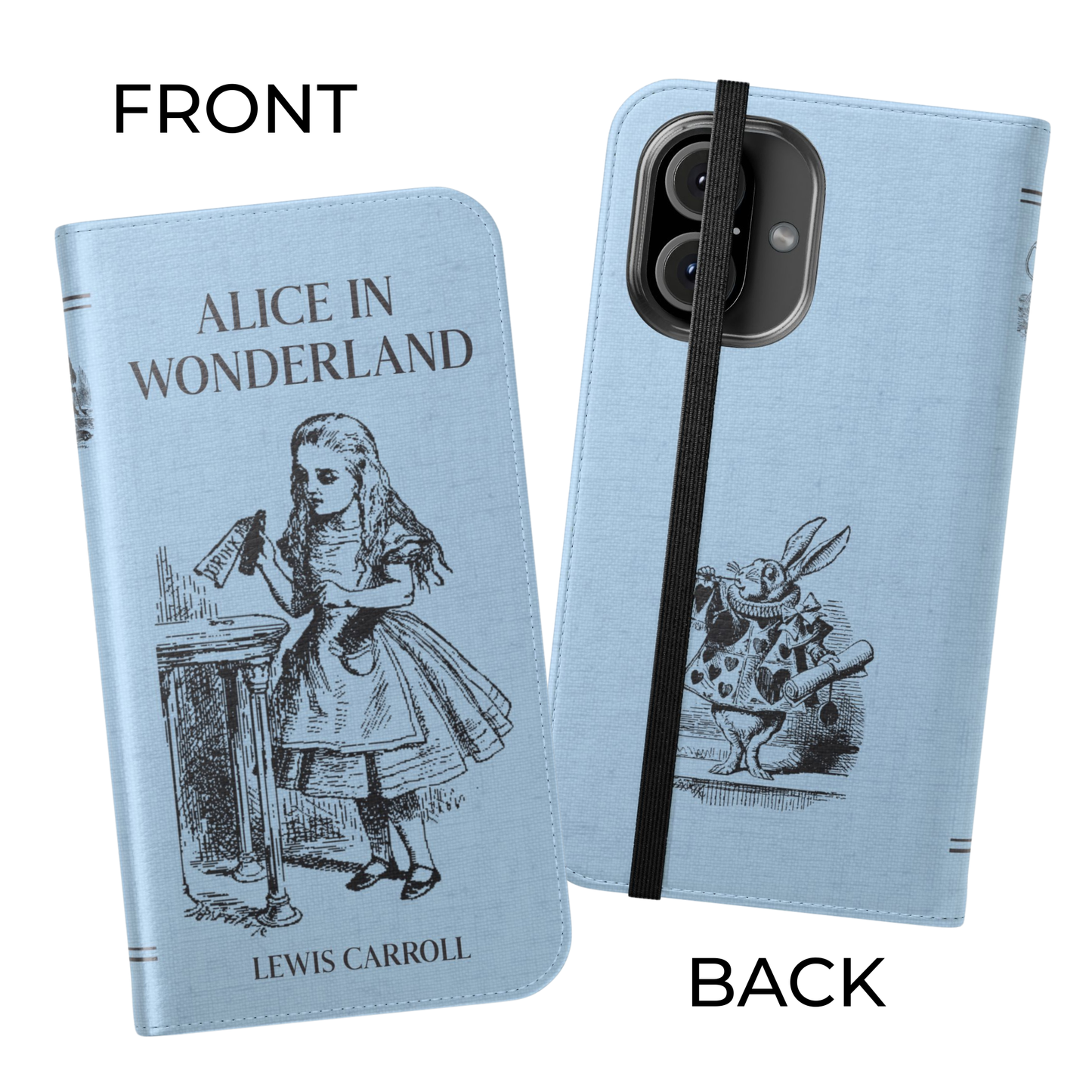 Alice in Wonderland Lewis Carroll 1865 Book Phone Wallet