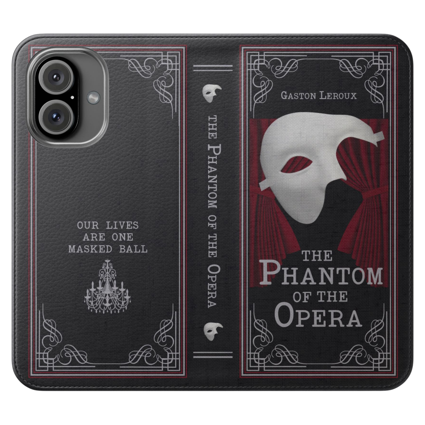 Le Fantôme de l'Opéra by Gaston Leroux 1910 (Phantom of the Opera) Book Phone Wallet